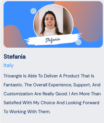 Trioangle feedback by its client