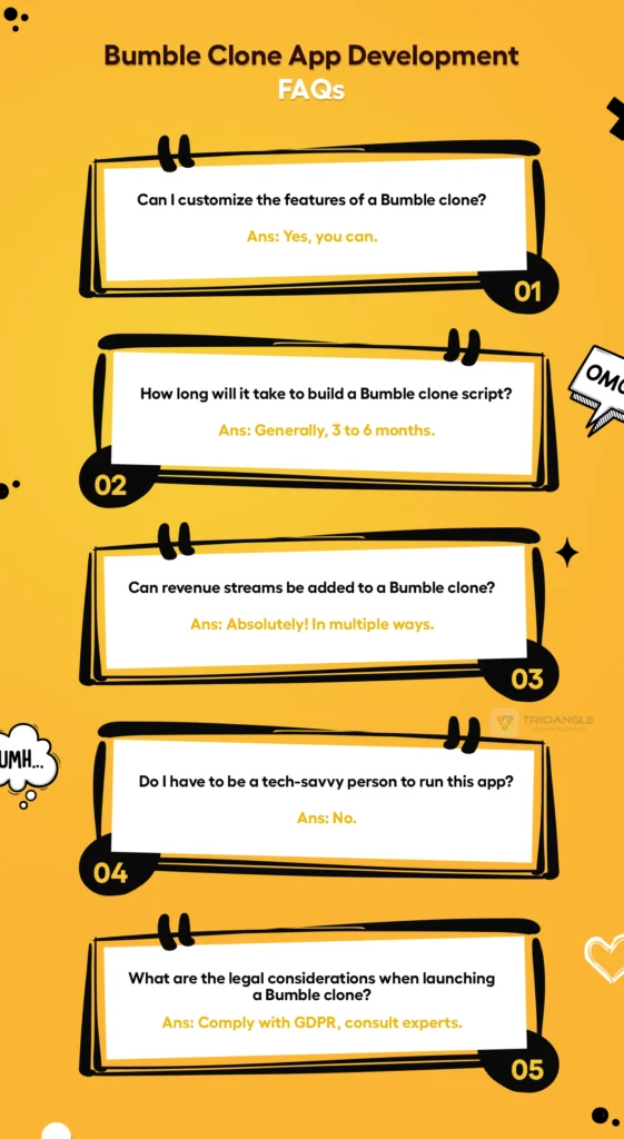 Bumble clone FAQs