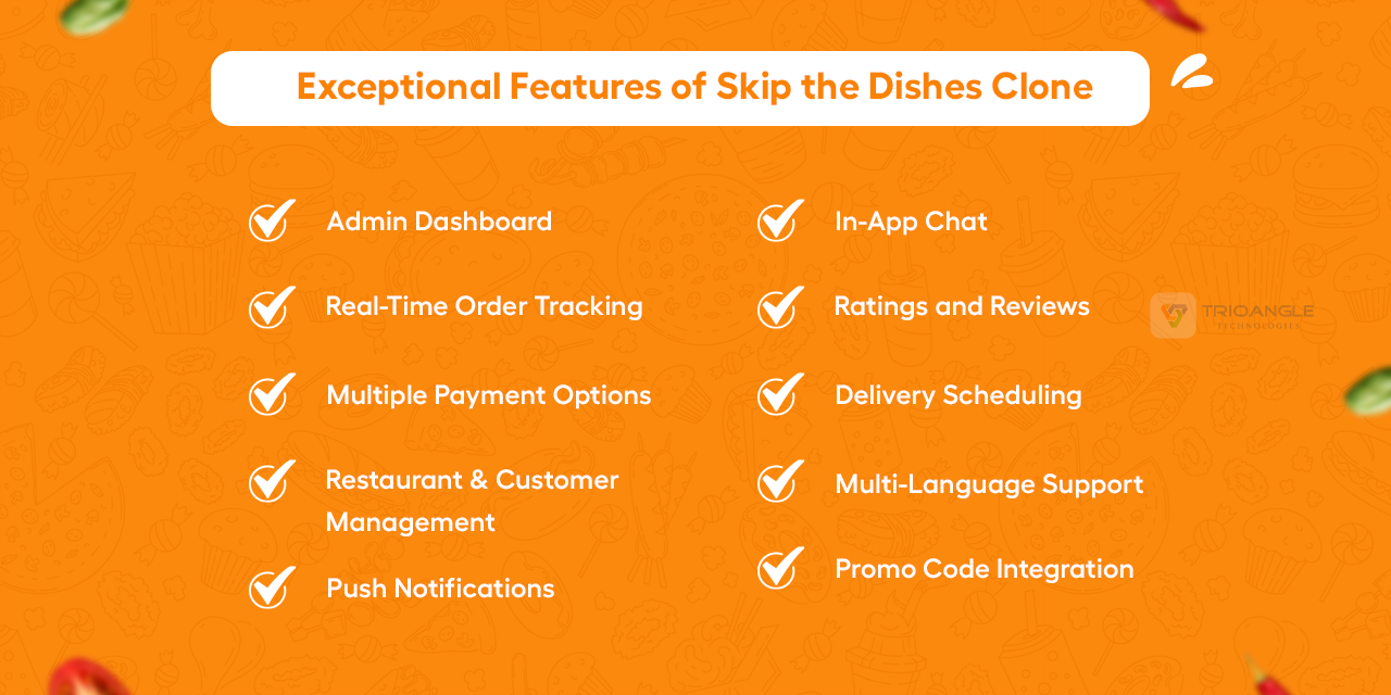 Exceptional Features of Skip the Dishes Clone 